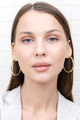 Hoops & Loops 925 Sterling Silver 1.5mm High Polished Round Small Click-Top Hoop Earrings, 15mm-50mm for Women Men Teen Girls | Silver, Yellow Gold & Rose Gold in Saudi Arabia