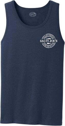 SALTY JOES Men's Fishing Co. Logo Cotton Tank Tops in Saudi Arabia