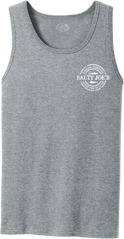 SALTY JOES Men's Fishing Co. Logo Cotton Tank Tops in Kuwait
