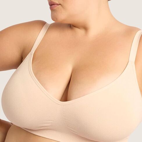 Boody Women’s Wireless Full‑Bust T‑Shirt Bra | Bamboo Viscose, Seam‑Free Comfort, Invisible Fit, 2‑in‑1 Adjustable Straps in Kuwait