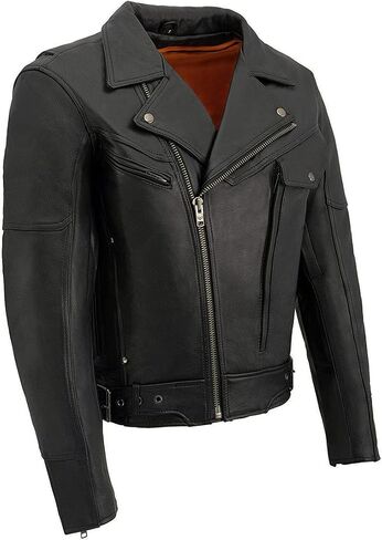 ميلووكي الجلود للرجال الممتاز للدراجات النارية للدراجات النارية الكلاسيكية MC Style Rider سترة ث/بطانة قابلة للإزالة in Saudi Arabia