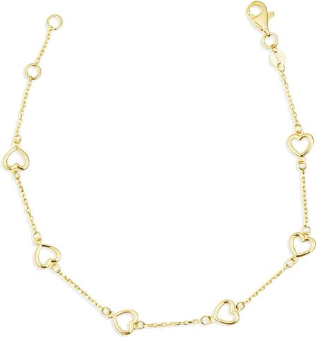 Claddagh Gold 14K Heart Heart Love Charm سوار Link 7 " in Saudi Arabia