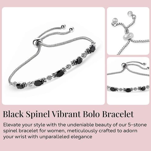 SHOP LC DELIVERING JOY Birthstone Bracelets for Women - Charm Bolo Bracelet Adjustable Engagement Anniversary Wedding Promise Gemstone Jewelry Birthday Gifts for Womens in Saudi Arabia