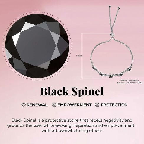 SHOP LC DELIVERING JOY Birthstone Bracelets for Women - Charm Bolo Bracelet Adjustable Engagement Anniversary Wedding Promise Gemstone Jewelry Birthday Gifts for Womens in Saudi Arabia