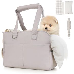 Pet Carrier, Dog Carrier, Soft Soft Sided Folding Cats Carrier for Small Medium Cats Puppies up to 18 Lbs, Washable Breathable Puppy Carrie Carrier for Outdoor Travel(Large Beige) in Kuwait