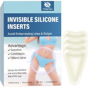 وسادة تجانس لخط الملابس ، 4 أجهزة كمبيوتر سليكون غير مرئية ، وسادات سلسة لا تشوبها شائبة للبيكيني ، ملابس السباحة ، طماق ، سروال اليوغا ، درع تجانس قابل لإعادة الاستخدام ، سهلة الاستخدام والحمل in Kuwait