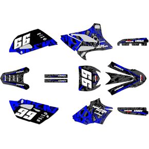 مجموعة الرسومات ل yamaha yz85 2015-2018 و 2019-2021 سلسلة التمرد الأزرق 16 مل ملصقات الدراجات النارية الدراجة الأوساخ ، وسباق الأوساخ ملحقات Motocross Motocross in Saudi Arabia