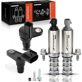 A -Premium VVT CHEAKE & العادم محرك عمود الحد الأدنى لمشغل ملفات ملفوف ملفات تعريف الملف اللولبي مع مستشعر عمود الحدبات - متوافق مع Chevy GMC Buick Pontiac Saturn - استبدل 12655421 12655420 125777245 907-799 in Kuwait