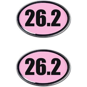 Elektroplate 2 Mini 26.2 Marathon Pink OEM Chrome Emblems for Motorcycles, Watercrafts, and Decorations | Universal Fit at 2.15" x X1.4 | Weatherproof | 2-Pack in Kuwait