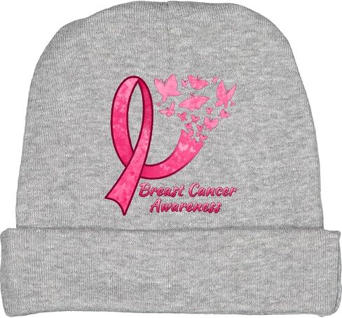 inktastic Breast Cancer Awareness Ribbon and Butterflies Baby Beanie Hat in Saudi Arabia