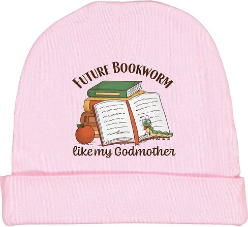inktastic Future Bookworm Like My Godmother Baby Beanie Hat in Saudi Arabia