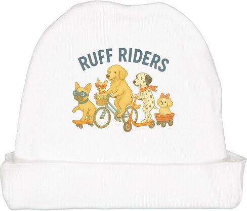 inktastic Ruff Riders Dog Adventure Illustration Baby Beanie Hat in Saudi Arabia