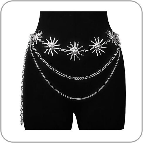 Gold/Silver Waist Chains for Women Boho Belly Chains Metal Belt Chain Body Chain Jewelry for Women in Saudi Arabia