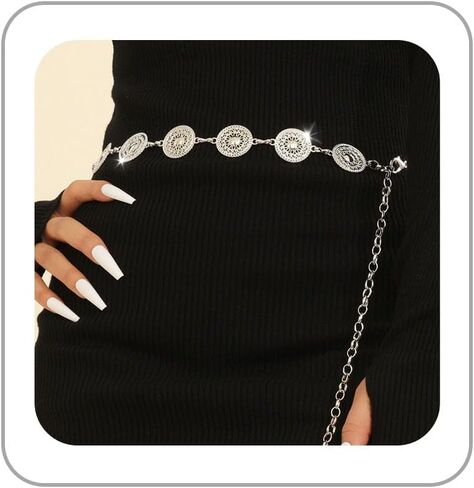 سلاسل الخصر الذهب/الفضة للنساء بوهو سلاسل بطن المعادن سلسلة سلسلة سلسلة جسم سلسلة للنساء in Kuwait