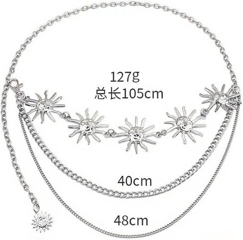 Gold/Silver Waist Chains for Women Boho Belly Chains Metal Belt Chain Body Chain Jewelry for Women in Saudi Arabia