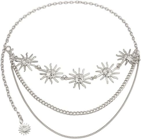 Gold/Silver Waist Chains for Women Boho Belly Chains Metal Belt Chain Body Chain Jewelry for Women in Saudi Arabia