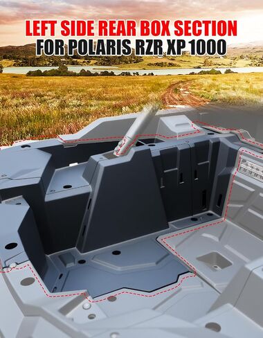 صندوق السرير الجانبي الأيسر لـ Polaris RZR XP 1000/ Turbo ، قسم مربع سرير تخزين الأمتعة الخلفي لـ Polaris RZR XP 1000/ XP 4 1000/ RZR Turbo S/ RZR XP Turbo 2014-2023 ملحقات ، استبدل OEM #5454271 in Saudi Arabia