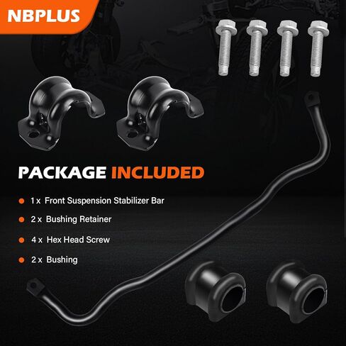 NBPLUS 55398938AC Front Suspension Stabilizer Bar for Dodge Ram 1500 2009-2010, 2011-2018 Ram 1500, 2019-2022 Ram 1500 Sway Bar Includes Bushing&Retainers&Screws in Kuwait