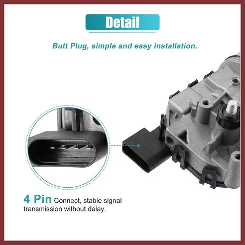 Car Front Windshield Wiper Motor for Volkswagen Jetta 2011 2012 2013 2015 2015 2015 2017 2018 استبدال 5C7955113D 6R1955119A 5C6955121A 5C6-955-113-A 5C7-955-113-ARIMP in Saudi Arabia