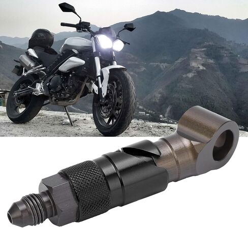 Aramox Brake Line Quick Release Connect Brake Line Disconnect Adapter Fitting Curved Universal for Oil Fuel Fluid Hose (Black) in Saudi Arabia