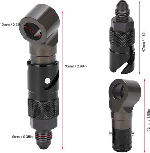 Aramox Brake Line Quick Release Connect Brake Line Disconnect Adapter Fitting Curved Universal for Oil Fuel Fluid Hose (Black) in Saudi Arabia