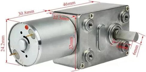 ZGY370 Worm Gear Motor JGY370 4632 High Torque Worm Reversible Turbo Metal Geared Gear-Box Reducer 6rpm 6V in Saudi Arabia
