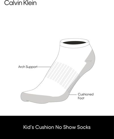 Calvin Klein Girls No Show Socks - 6 Pack Athletic Low Cut Socks for Girls (M -L) in Saudi Arabia