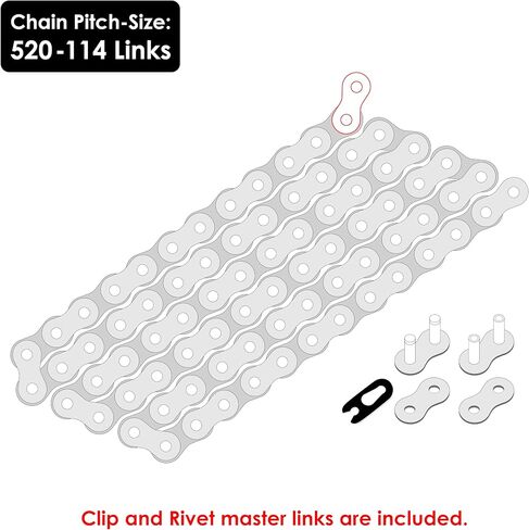 Caltric Drive Chain Compatible with Suzuki RM125 1992 1993-2007 520 Pitch 114 Link in Saudi Arabia