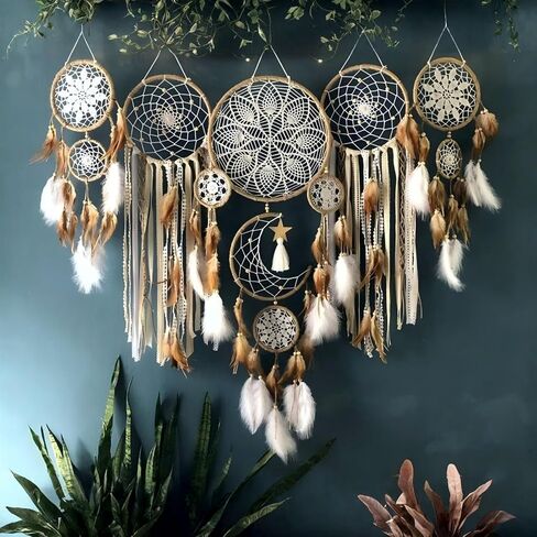 5 Pack Bohemian Olments ، Dreamcatcher Gift Boho Decor American Decor ، Handmade Dreamcatcher للفتيات ، الأولاد ، البالغين ، غرفة الأطفال ، الهدايا الساحرة (الإبل) in Kuwait