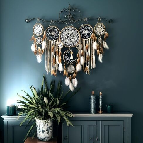 5 Pack Bohemian Olments ، Dreamcatcher Gift Boho Decor American Decor ، Handmade Dreamcatcher للفتيات ، الأولاد ، البالغين ، غرفة الأطفال ، الهدايا الساحرة (الإبل) in Kuwait
