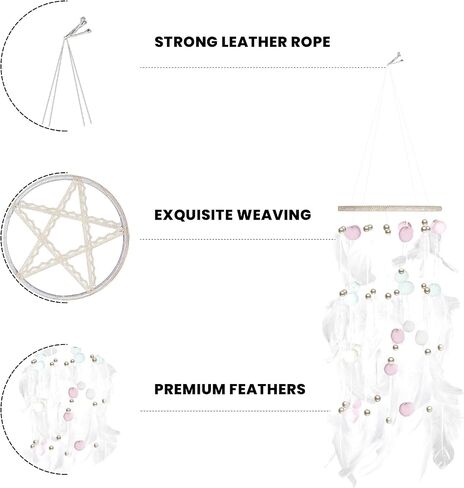 ديكورات حلم الصيادين ، ديكاتير Dreamcatcher المصنوعة يدويًا ، مناسبة لغرفة المعيشة ، زخرفة غرفة النوم (اللون) in Saudi Arabia