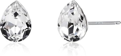 Teardrop Aquamarine Earrings 925 Sterling Silver Earrings Light Blue Water Drop Stud Earrings March Birthstone Earrings for Women Trendy in Kuwait