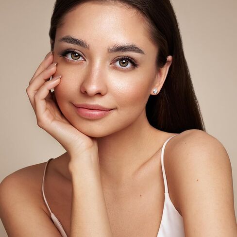 Teardrop Aquamarine Earrings 925 Sterling Silver Earrings Light Blue Water Drop Stud Earrings March Birthstone Earrings for Women Trendy in Kuwait