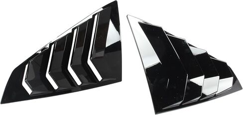 Rear Side Window Louvers Fit for Ford Mustang EcoBoost/Dark Horse/GT/ S650 2024 2025 Accessories Air Vent Scoop Cover Louver Windshield Sun Shade Cover Vent GT Style ABS (Gloss Black) in Saudi Arabia