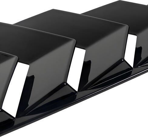 Rear Side Window Louvers Fit for Ford Mustang EcoBoost/Dark Horse/GT/ S650 2024 2025 Accessories Air Vent Scoop Cover Louver Windshield Sun Shade Cover Vent GT Style ABS (Gloss Black) in Saudi Arabia