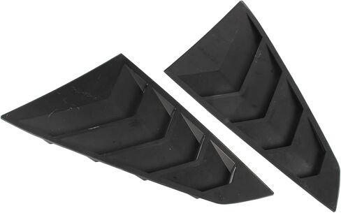 Rear Side Window Louvers Fit for Ford Mustang EcoBoost/Dark Horse/GT/ S650 2024 2025 Accessories Air Vent Scoop Cover Louver Windshield Sun Shade Cover Vent GT Style ABS (Gloss Black) in Saudi Arabia