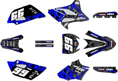 Graphics Kit for Yamaha YZ85 2015-2018 and 2019-2021 Revolt Series Blue 16 Mil - Dirt Pit Bike Motorcycle Stickers, Dirtbike Racing Automotive Decal Motocross Accessories no-Plastics in Saudi Arabia