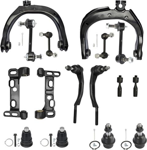 IRONTEK 16pcs Front Upper Lower Control Arms Sway Bars Tie Rods for 2004-2007 for Buick Rainier for GMC Envoy, 2005-07 for Saab 9-7x, 2004 2005 2006 2007 for Isuzu Ascender Upper Lower Control Arm in Saudi Arabia