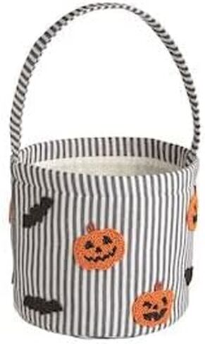 Mud Pie Unisex Kid's Halloween Beaded Treat Bucket, Black, 7 1/2" x 8 1/2" Dia in Saudi Arabia