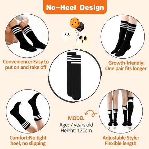 American Trends Kids Knee High Socks Youth Seamless Cotton Long Socks Girls Boys Accessories for School Spirit Week Crazy Day in Saudi Arabia