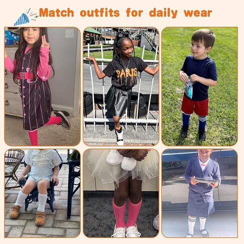 American Trends Kids Knee High Socks Youth Seamless Cotton Long Socks Girls Boys Accessories for School Spirit Week Crazy Day in Saudi Arabia
