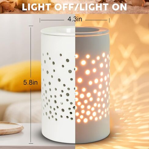Bobolyn Ceramic Electric Wax Melt Waxer Candle Waxing Waxer Wax Melt Wax Cube Melter Spragrance- هدية مثالية لحفل الزفاف والمنتجع الصحي والروائح العطرية in Kuwait