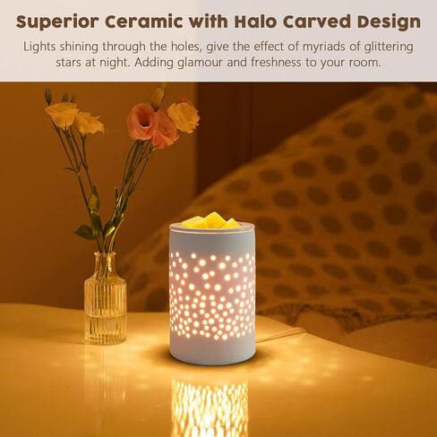 Bobolyn Ceramic Electric Wax Melt Waxer Candle Waxing Waxer Wax Melt Wax Cube Melter Spragrance- هدية مثالية لحفل الزفاف والمنتجع الصحي والروائح العطرية in Kuwait