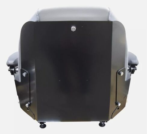 Gray Lawn Mower Seat with Armrests & Slides Compatible with Exmark Bobcat Dixie Snapper Toro Bad Boy Gravely Grasshopper Husqvarna Hustler & more; fits Skid Steers & Tractors; Drilling May Be Required in Saudi Arabia
