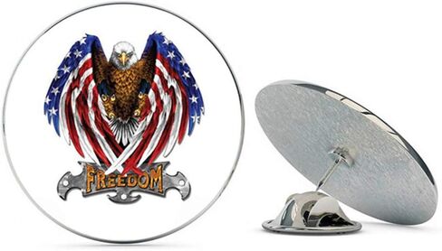 Bald Eagle American Pride Patriotic Freedom Metal 0.75" Lapel Hat Pin Tie Tack Pinback in Saudi Arabia