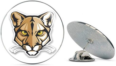 Cat Lioness Lion Tiger Round Metal 0.75" Lapel Pin Hat Shirt Pin Tie Tack Pinback in Saudi Arabia