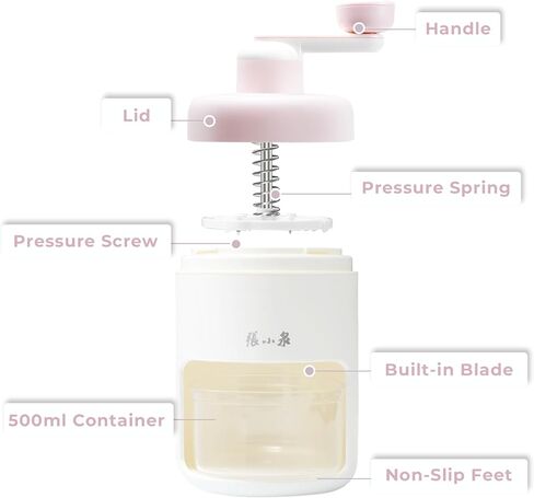 ZHANG XIAO QUAN SINCE 1628 Hand-cranked Shaver Ice and Snow Cone Machine, Manual Shaved Ice Machine Household Protable Small Slushie Machine - BPA Free in Saudi Arabia
