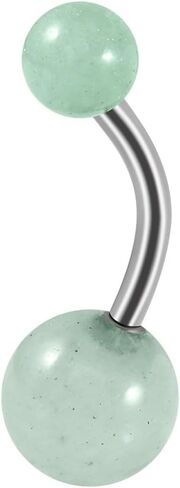 Turquoise Belly Button Ring, Surgical Steel Belly Ring, Western Belly Button Ring for Belly Jewelry, 316L Stainless Steel Navel Ring for Women (Blue Turquoise) in Saudi Arabia