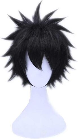 Kadiya Boys Cosplay Wig Full Hair Heat Resistant Black Fashion Synthetic Hair in Kuwait