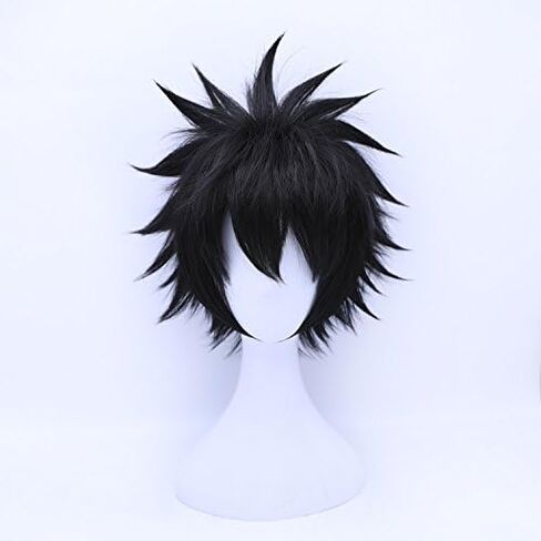 Kadiya Boys Cosplay Wig Full Hair Heat Resistant Black Fashion Synthetic Hair in Kuwait